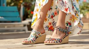 quelle chaussure avec robe longue été