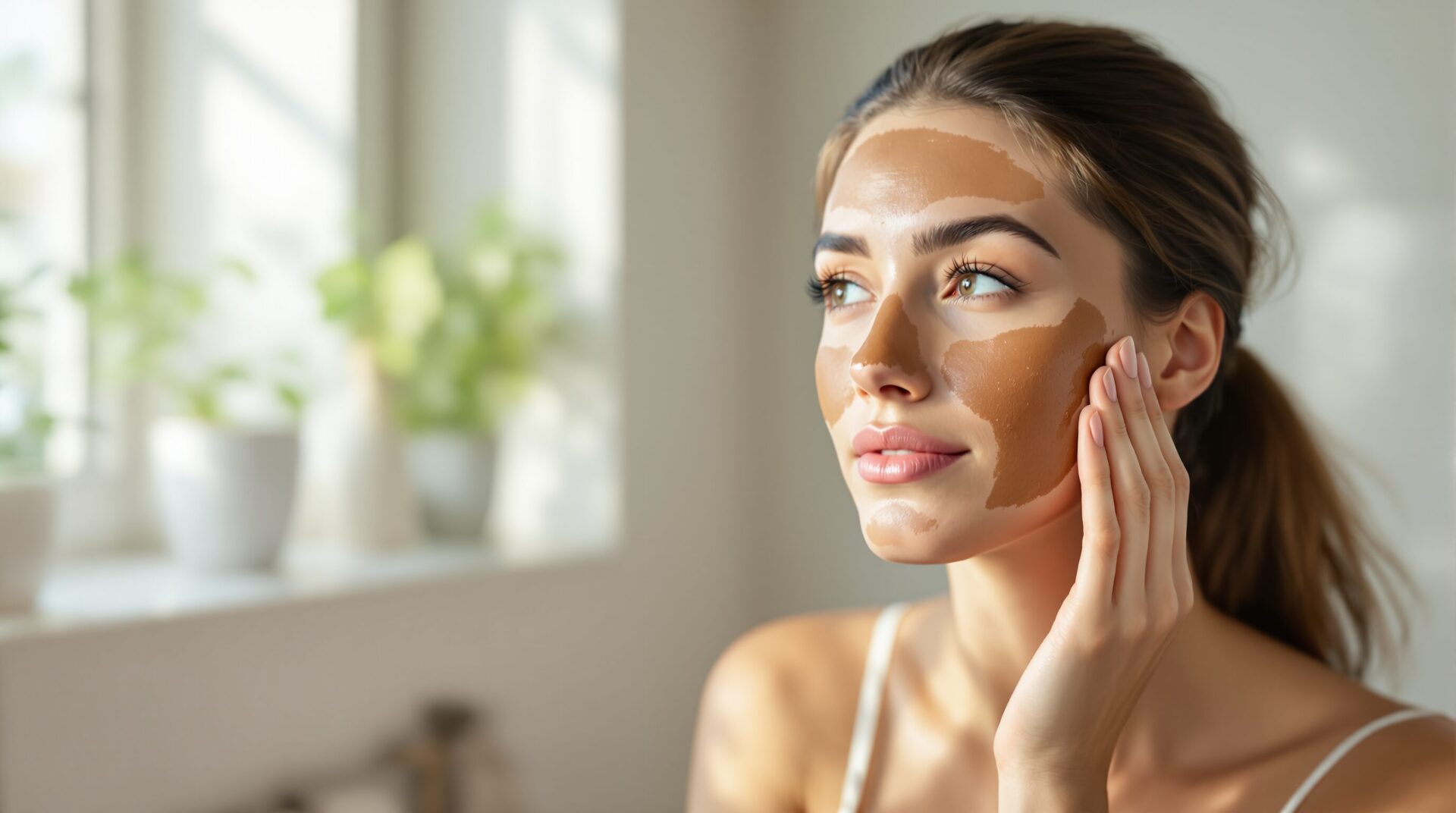 masque au café visage