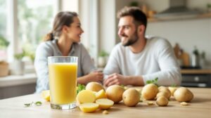 jus de pommes de terre crues