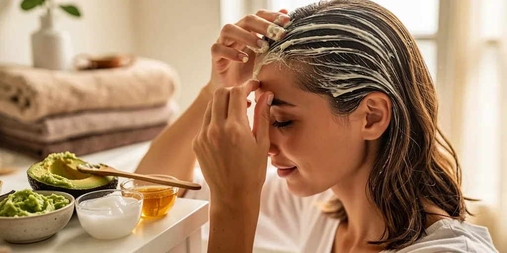 soin cheveux secs et abimés maison