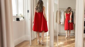 quelles chaussures avec une robe rouge