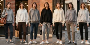 tenue avec sweat à capuche femme